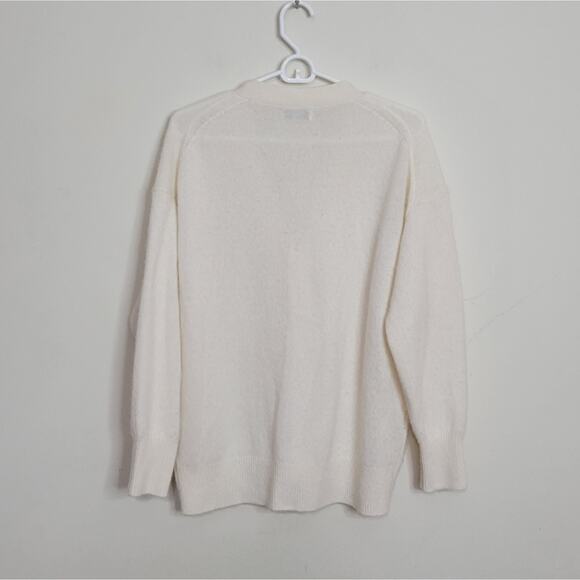 Aritzia Babaton Alftan Luxe Cashmere Cardigan in Birch Ivory 2XS XXS - Picture 6 of 9